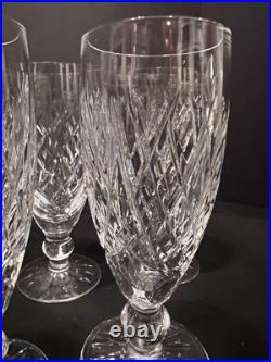 Waterford Crystal DONEGAL Champagne Flutes Set of 7 Made in Ireland