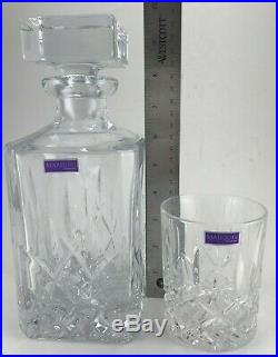 Waterford Crystal Decanter Set with 4 Tumblers / Rocks Glasses, new with box