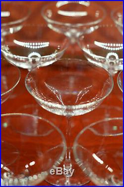 Waterford Crystal Elegance Champagne Belle Coupe Glasses Set of 10 Pristine