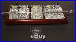 Waterford Crystal Executive Desk Set Pens Paper Weight In Original Box