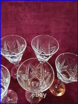 Waterford Crystal Fluted Wine Glasses 7 1/2 Set Of 6