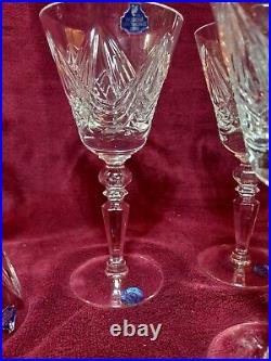 Waterford Crystal Fluted Wine Glasses 7 1/2 Set Of 6