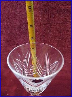 Waterford Crystal Fluted Wine Glasses 7 1/2 Set Of 6