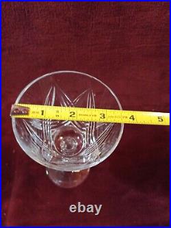 Waterford Crystal Fluted Wine Glasses 7 1/2 Set Of 6