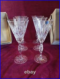 Waterford Crystal Fluted Wine Glasses 9 1/2 Set Of 6