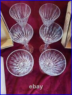 Waterford Crystal Fluted Wine Glasses 9 1/2 Set Of 6