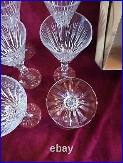 Waterford Crystal Fluted Wine Glasses 9 1/2 Set Of 6