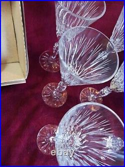 Waterford Crystal Fluted Wine Glasses 9 1/2 Set Of 6