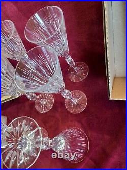 Waterford Crystal Fluted Wine Glasses 9 1/2 Set Of 6