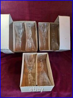 Waterford Crystal Fluted Wine Glasses 9 1/2 Set Of 6