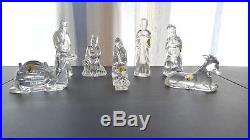 Waterford Crystal Full Nativity Set, Mary, Joseph, Kings, Jesus, Camel, Donkey