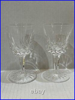 Waterford Crystal Glasses 4.25 Tall Lismore Liqueur Set Of 2