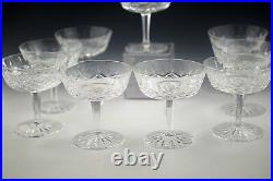 Waterford Crystal Ireland Lismore Set Of 9 Champagne Tall Sherbet