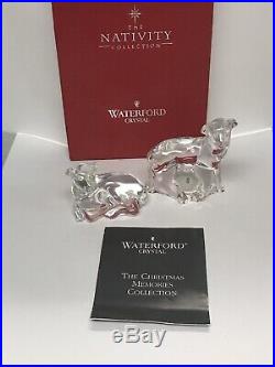 Waterford Crystal Ireland The Nativity Collection Lamb Sheep Set Two Figurines
