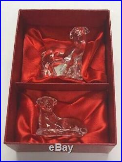 Waterford Crystal Ireland The Nativity Collection Lamb Sheep Set Two Figurines