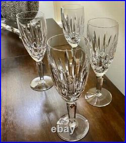 Waterford Crystal Kildare Champagne Set of 4 glasses, rarely used, withwater mark