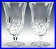 Waterford Crystal LISMORE 6.5 FOOTED ICED TEA BEVERAGE GLASSES Set 2 Excellent