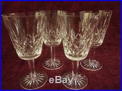 Waterford Crystal LISMORE 6 7/8 in. Water Goblets Set/4 FREE U. S. SHIPPING