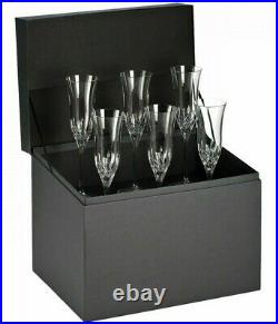 Waterford Crystal LISMORE ESSENCE FLUTE SET OF 6 NEW 156433 RARE GLASSES USA