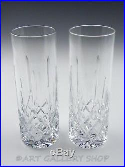 Waterford Crystal LISMORE HIGHBALL TOM COLLINS TALL DRINK ICE TEA GLASSES Set 2