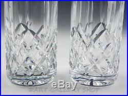 Waterford Crystal LISMORE HIGHBALL TOM COLLINS TALL DRINK ICE TEA GLASSES Set 2