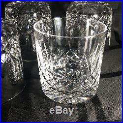 Waterford Crystal LISMORE Old Fashioned Glass Tumblers Ireland Set Of 5