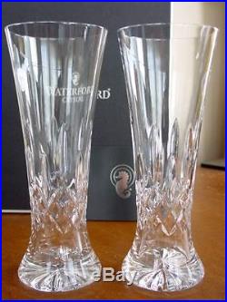 Waterford Crystal LISMORE Pilsner Beer Glasses SET / 2 (PAIR) NEW / BOX