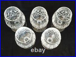 Waterford Crystal LISMORE Small Brandy Snifters Glasses Set of 5