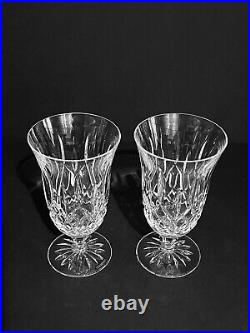 Waterford Crystal LISMORE Stemmed Iced Tea Glasses Set of 2 6 1/2 EXCELLENT