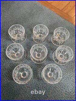 Waterford Crystal Lismore 4 Footed Dessert Bowls Seahorse Mark Set of 8