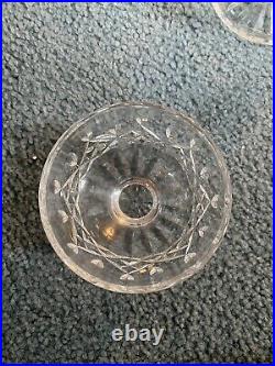Waterford Crystal Lismore 4 Footed Dessert Bowls Seahorse Mark Set of 8