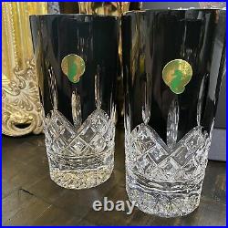 Waterford Crystal Lismore Black Barware Collection Set of 2 Highballs New In Box
