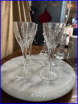 Waterford Crystal Lismore Cordial Glass Set of 4 Stunning New no Box 6.5 tall