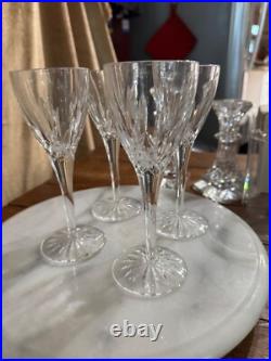 Waterford Crystal Lismore Cordial Glass Set of 4 Stunning New no Box 6.5 tall