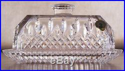 Waterford Crystal Lismore Covered Butter Dish 2 Piece Set New In Box