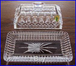 Waterford Crystal Lismore Covered Butter Dish 2 Piece Set New In Box