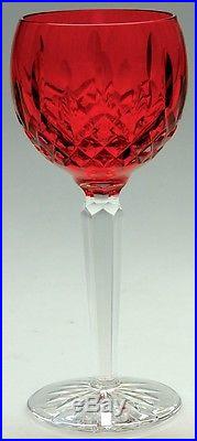 Waterford Crystal Lismore Crimson Hock Wine Glass Set Of 2