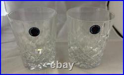 Waterford Crystal Lismore Double Old Fashioned Glasses/Tumblers New Set of 2