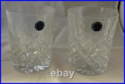 Waterford Crystal Lismore Double Old Fashioned Glasses/Tumblers New Set of 2