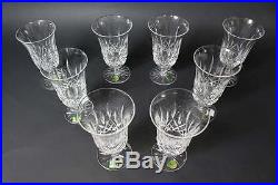 Waterford Crystal Lismore Footed Iced Tea Water Glass Beverage 6.5 8 Pc. Set