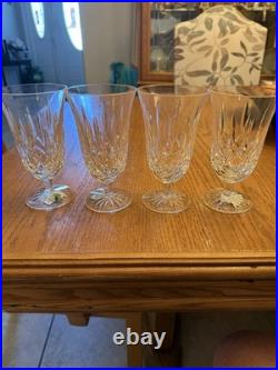 Waterford Crystal Lismore Iced Tea Stemmed Glass Mint Set of 4 with Original Box