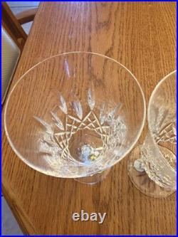 Waterford Crystal Lismore Iced Tea Stemmed Glass Mint Set of 4 with Original Box