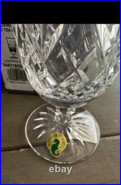 Waterford Crystal Lismore Iced Tea Stemmed Glass Mint Set of 4 with Original Box Waterford Crystal Lismore Iced Tea Stemmed Glass Mint Set of 4 with Original Box