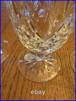 Waterford Crystal Lismore Iced Tea Stemmed Glass Mint Set of 4 with Original Box