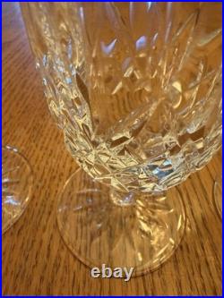 Waterford Crystal Lismore Iced Tea Stemmed Glass Mint Set of 4 with Original Box