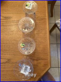 Waterford Crystal Lismore Iced Tea Stemmed Glass Mint Set of 4 with Original Box
