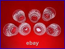 Waterford Crystal Lismore Old Fashioned Whiskey Glass Tumbler 3 3/8 Set Of 7