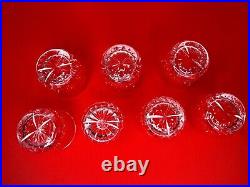 Waterford Crystal Lismore Old Fashioned Whiskey Glass Tumbler 3 3/8 Set Of 7