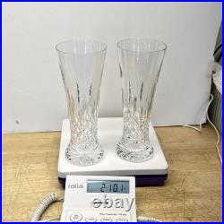 Waterford Crystal Lismore Pilsner Beer Glass Barware 2Pc Set
