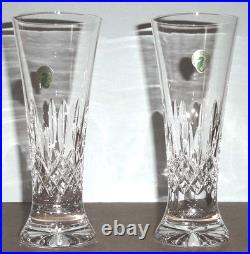 Waterford Crystal Lismore Pilsner Beer Set of 2 Glasses 8.25H #142050 New